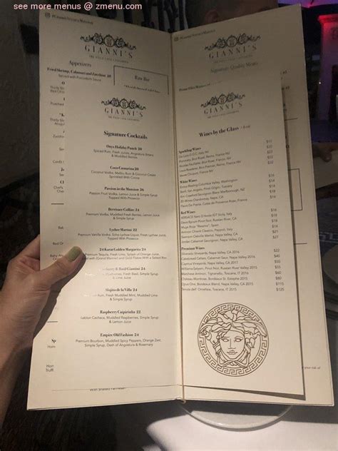 versace menu|gianni versace restaurant menu price.